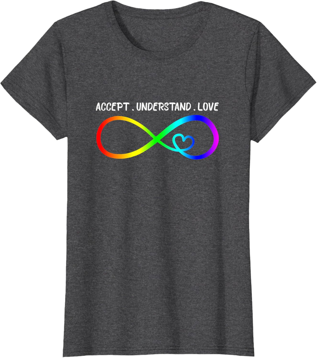 Accept Understand Love Heart Infinity Autism Awareness