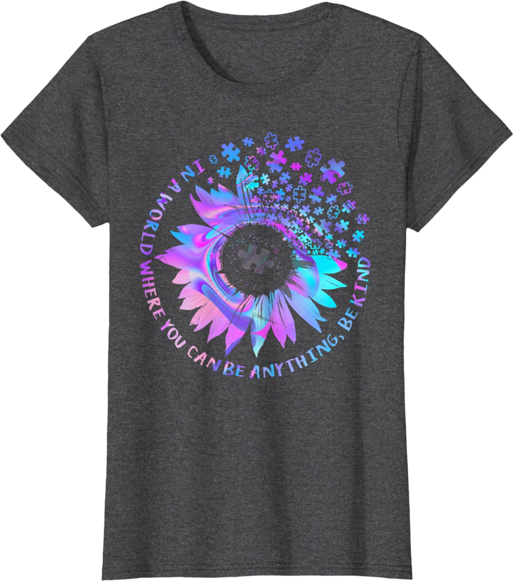 Be Kind Autism Awareness Kindness Sunflower Tie Dye Puzzle