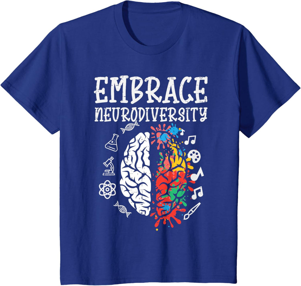 Embrace Neurodiversity Autism Awareness ASD Men Women Kids