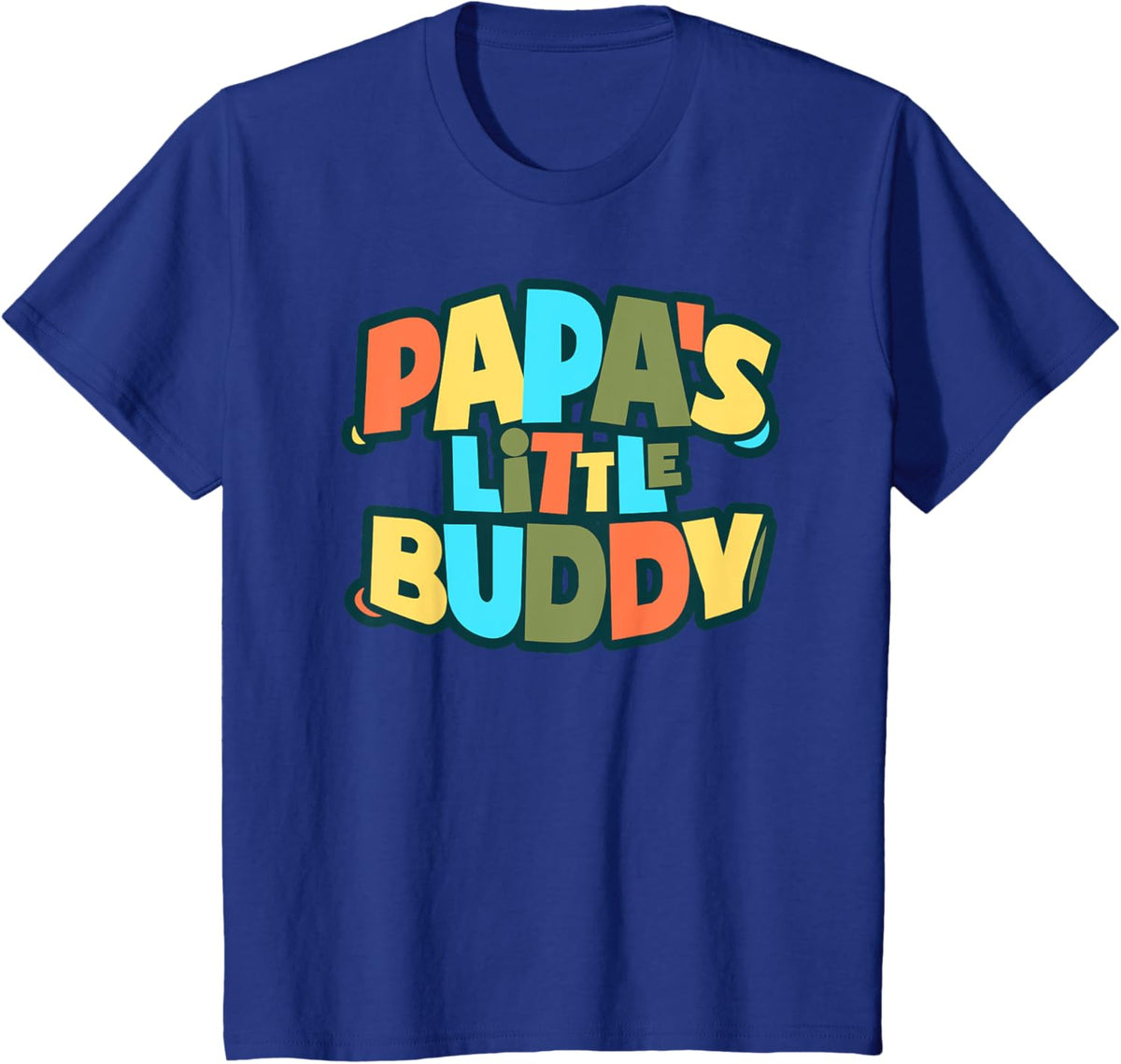 Kids Papa's Little Buddy Shirt Cute Toddlers Fathers Day Outfit