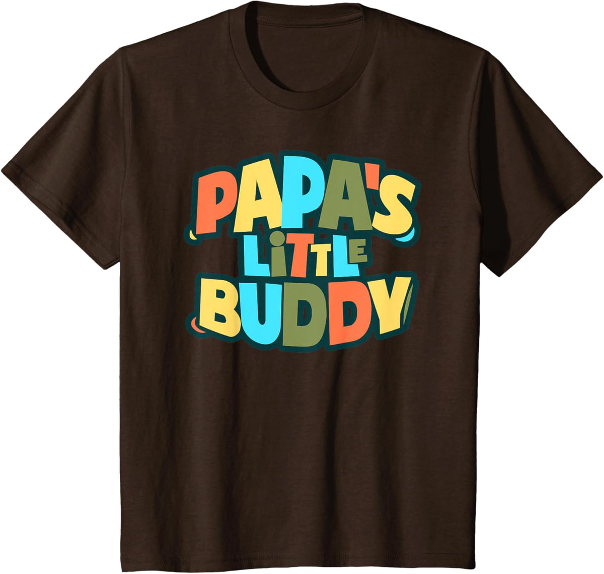 Kids Papa's Little Buddy Shirt Cute Toddlers Fathers Day Outfit