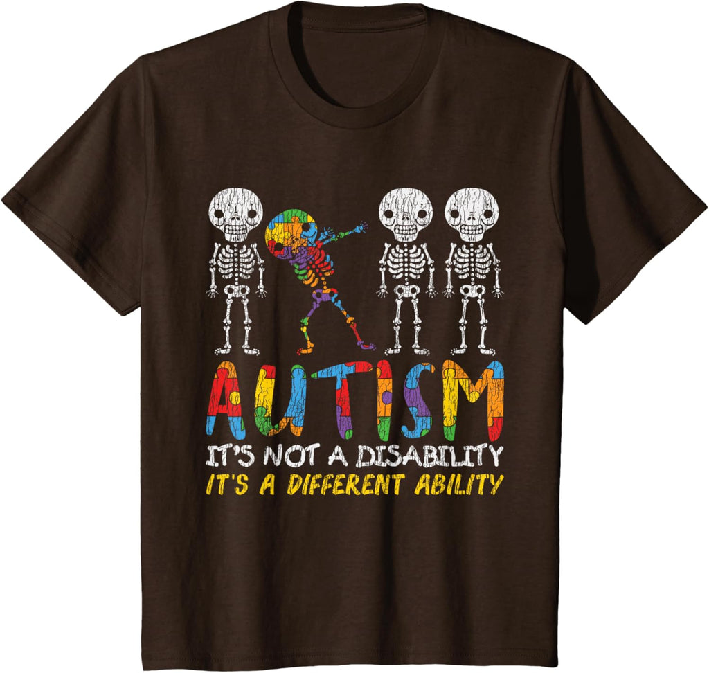 Autism Awerness - Skeleton Dabbing Autistic Kids Awareness