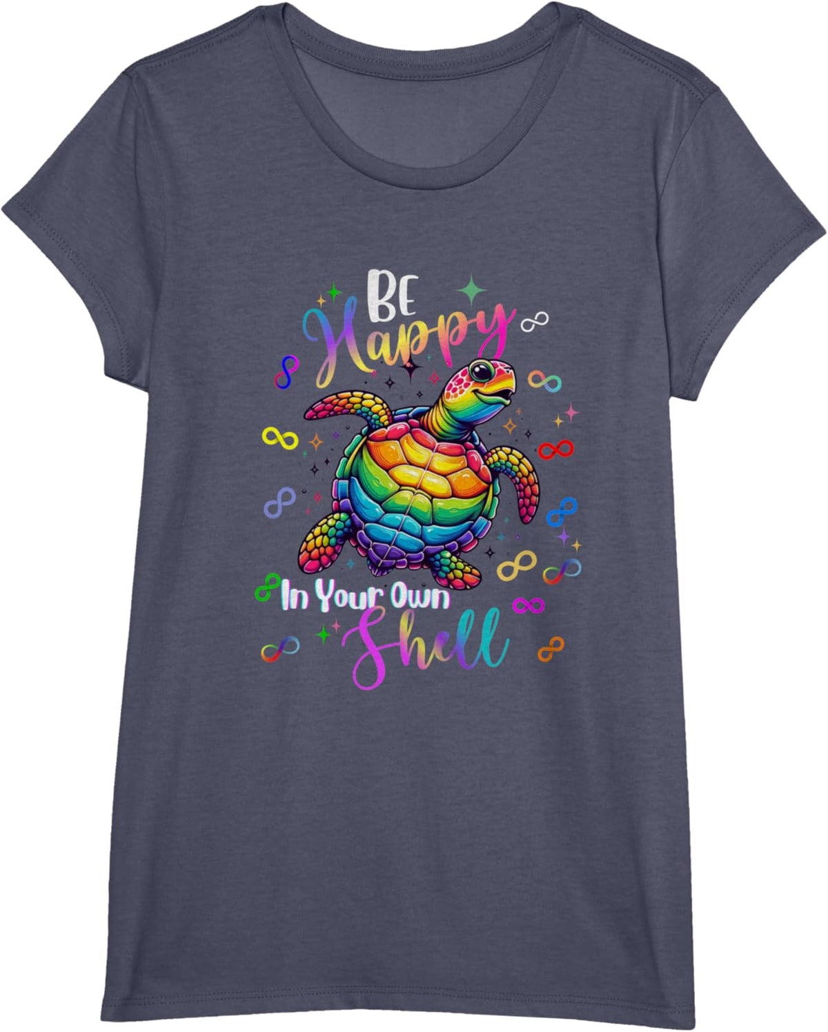 Rainbow Turtle Be Happy In Your Own Shell Autism Awareness