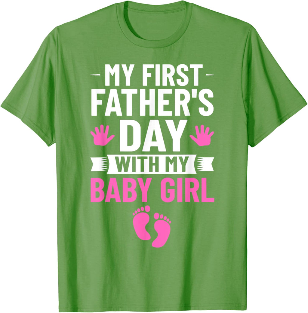 My First Fathers Day Baby Girl Outfit First Time Dad