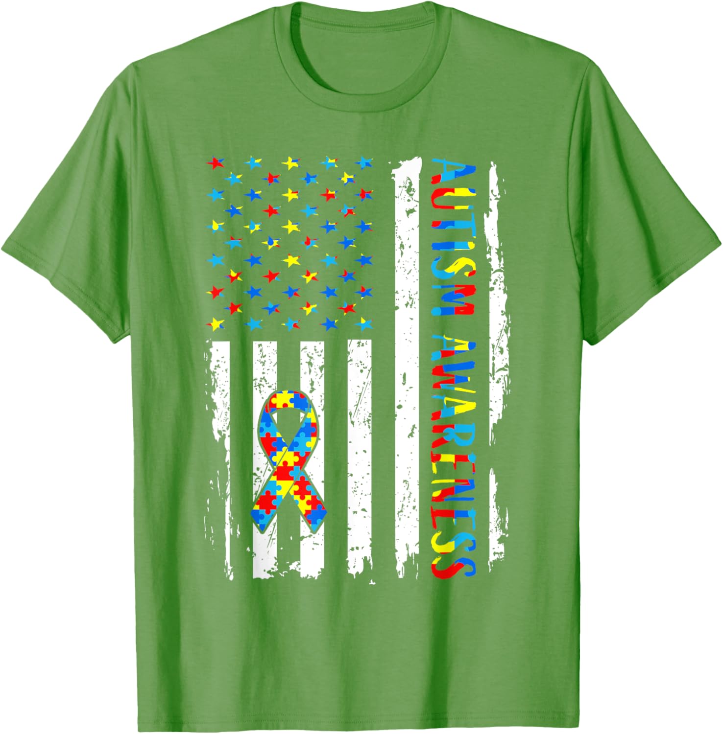 Autism Awareness Mom Dad USA flag Autistic Awareness Autism