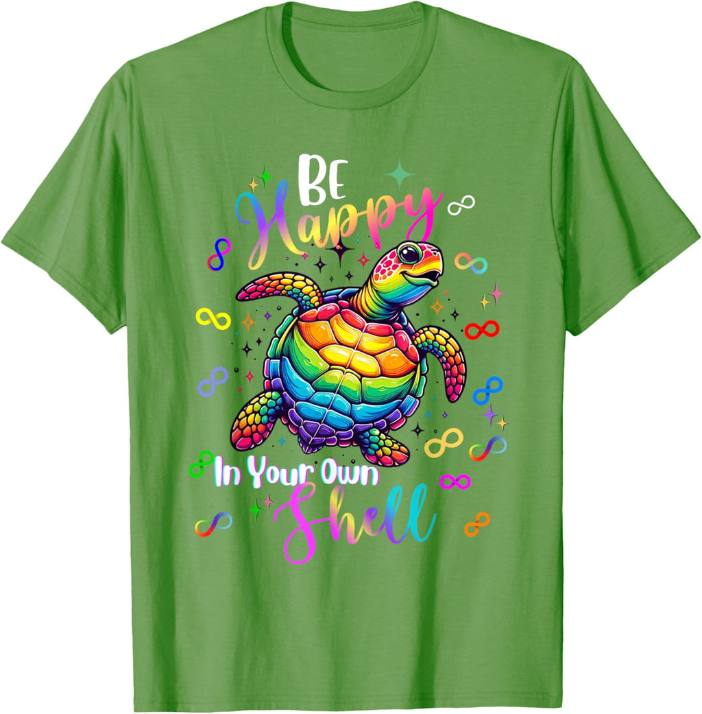 Rainbow Turtle Be Happy In Your Own Shell Autism Awareness