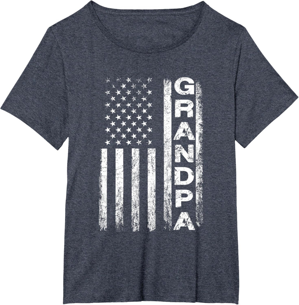 Grandpa Vintage American Flag Father's Day 4th of July Papa