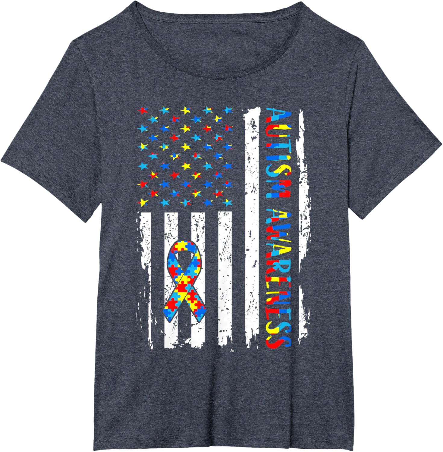 Autism Awareness Mom Dad USA flag Autistic Awareness Autism