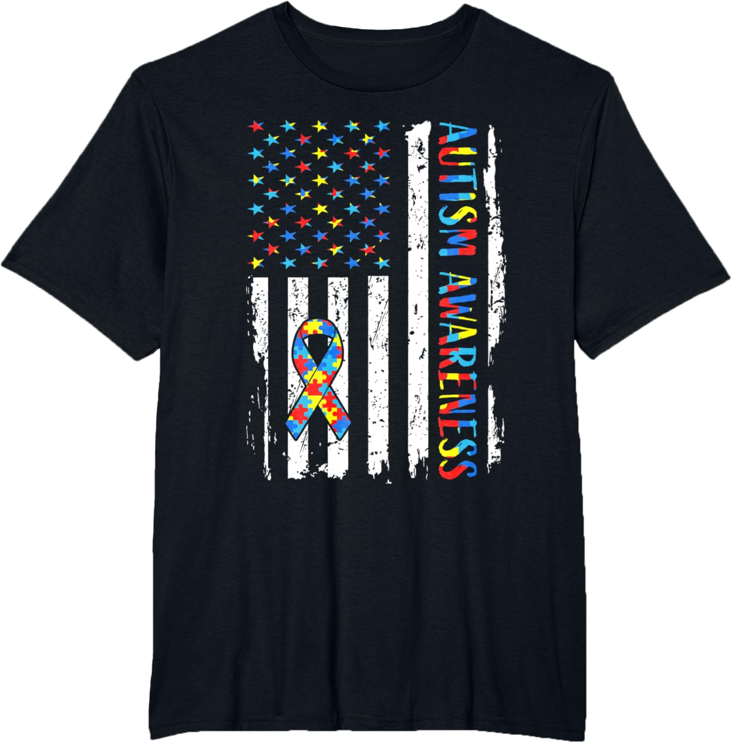 Autism Awareness Mom Dad USA flag Autistic Awareness Autism