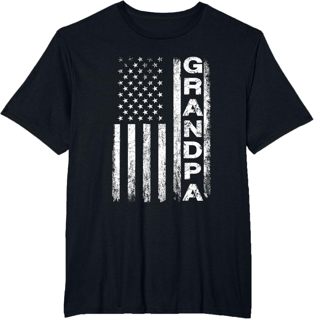 Grandpa Vintage American Flag Father's Day 4th of July Papa