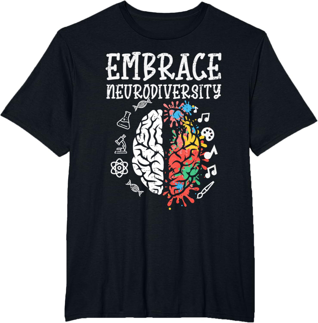 Embrace Neurodiversity Autism Awareness ASD Men Women Kids