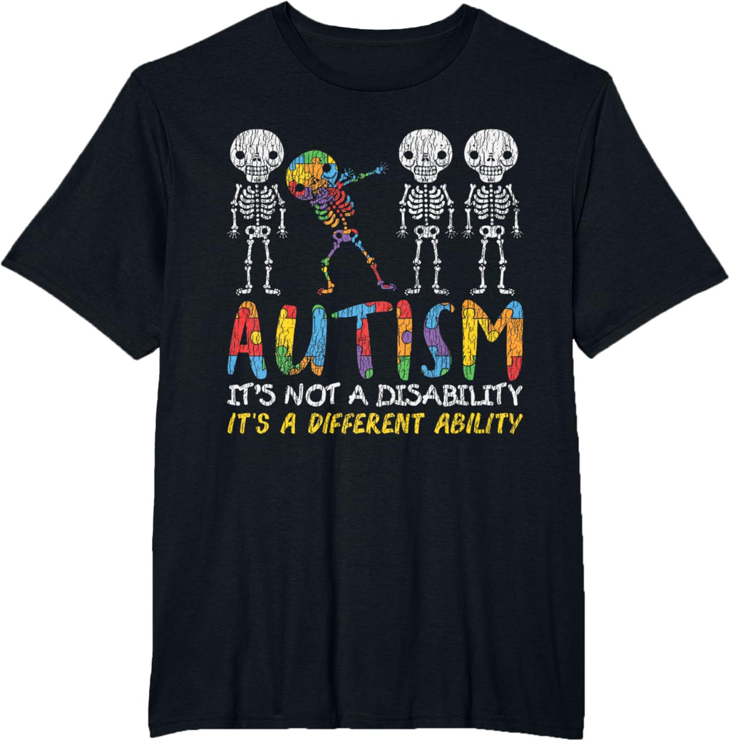 Autism Awerness - Skeleton Dabbing Autistic Kids Awareness