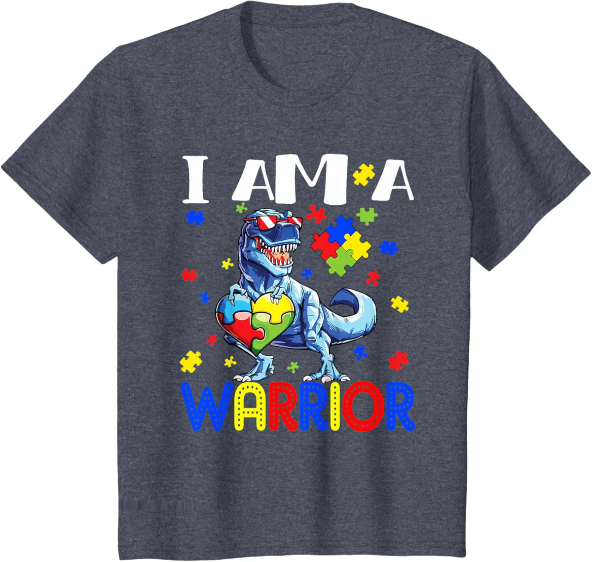 I Am A Warrior Autism Boys Family Dinosaur Autism Awareness