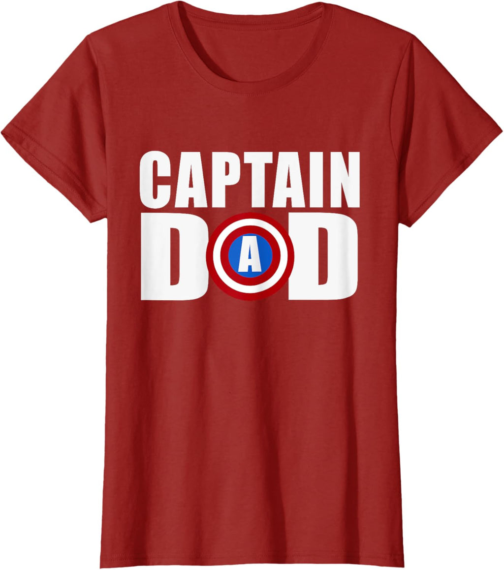Funny Super Captain Dad Superhero Fathers Day
