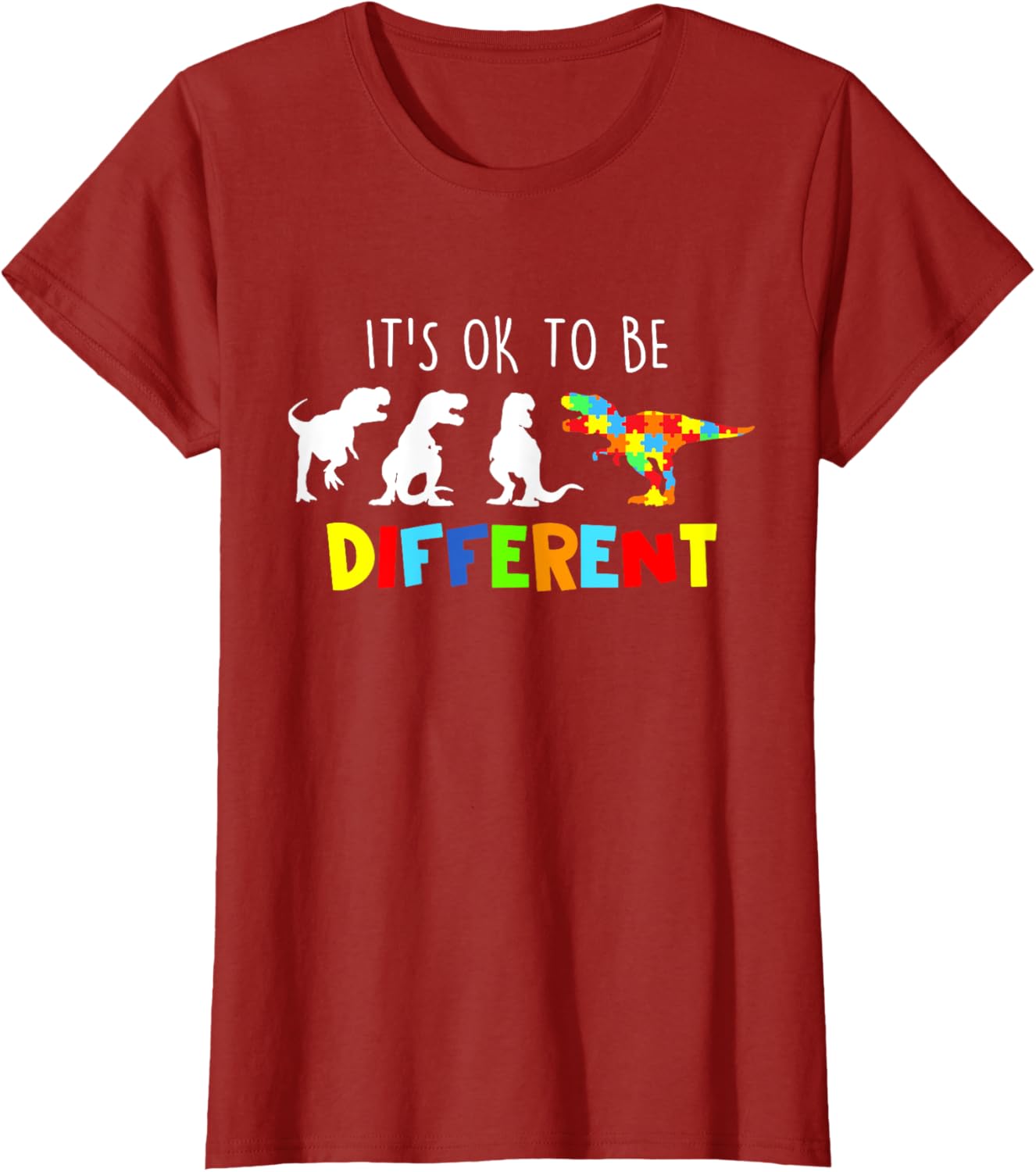Autism Awareness Dinosaur Kid Boys Its Ok To Be Different