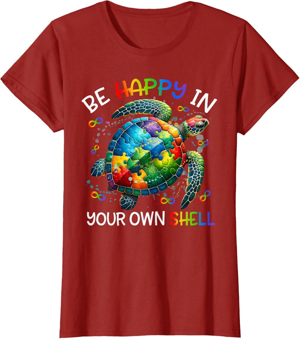 Puzzle Turtle Be Happy In Your Own Shell Autism Awareness