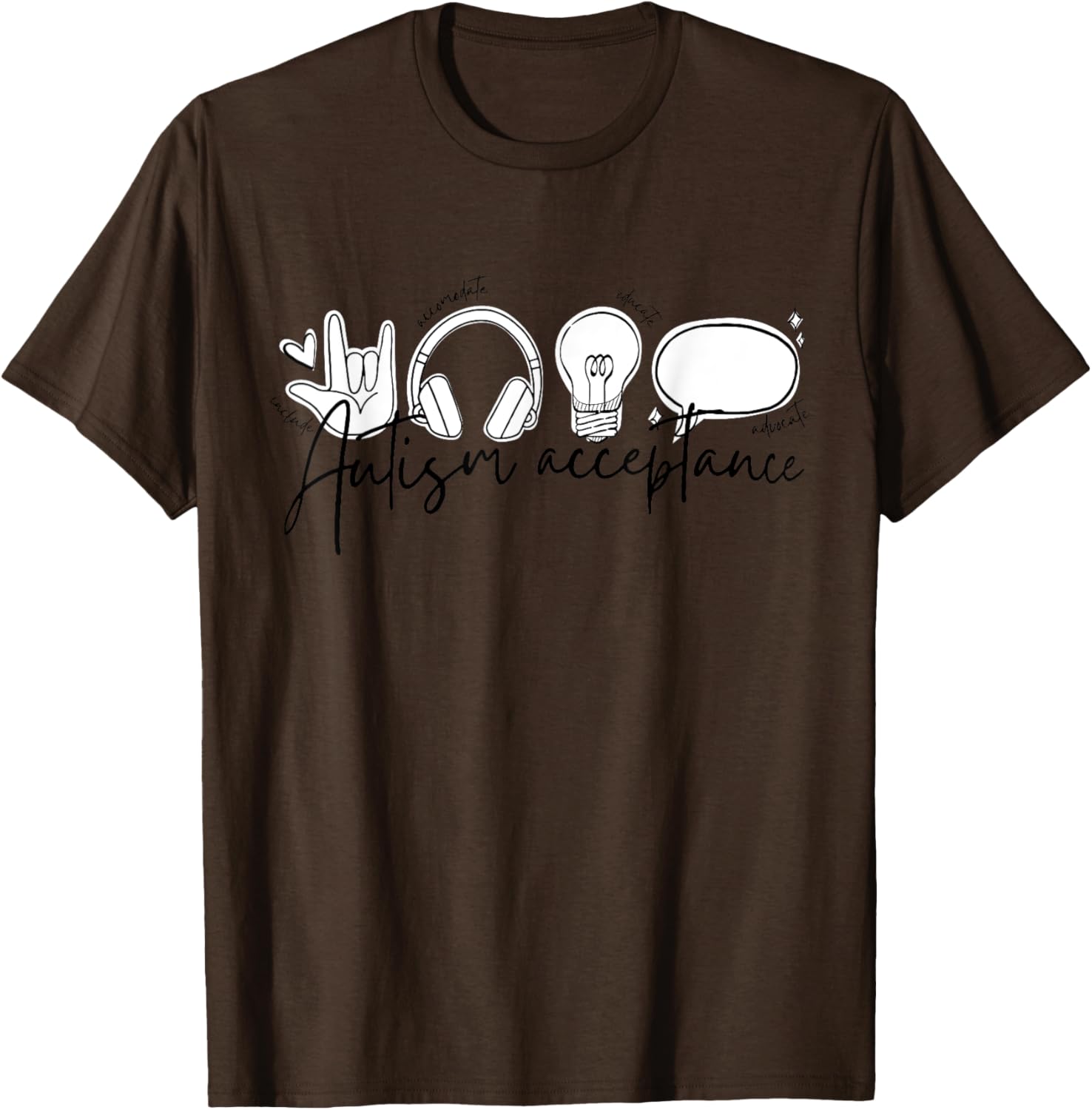 Autism Awareness Acceptance Shirt Support Mom Women Kid