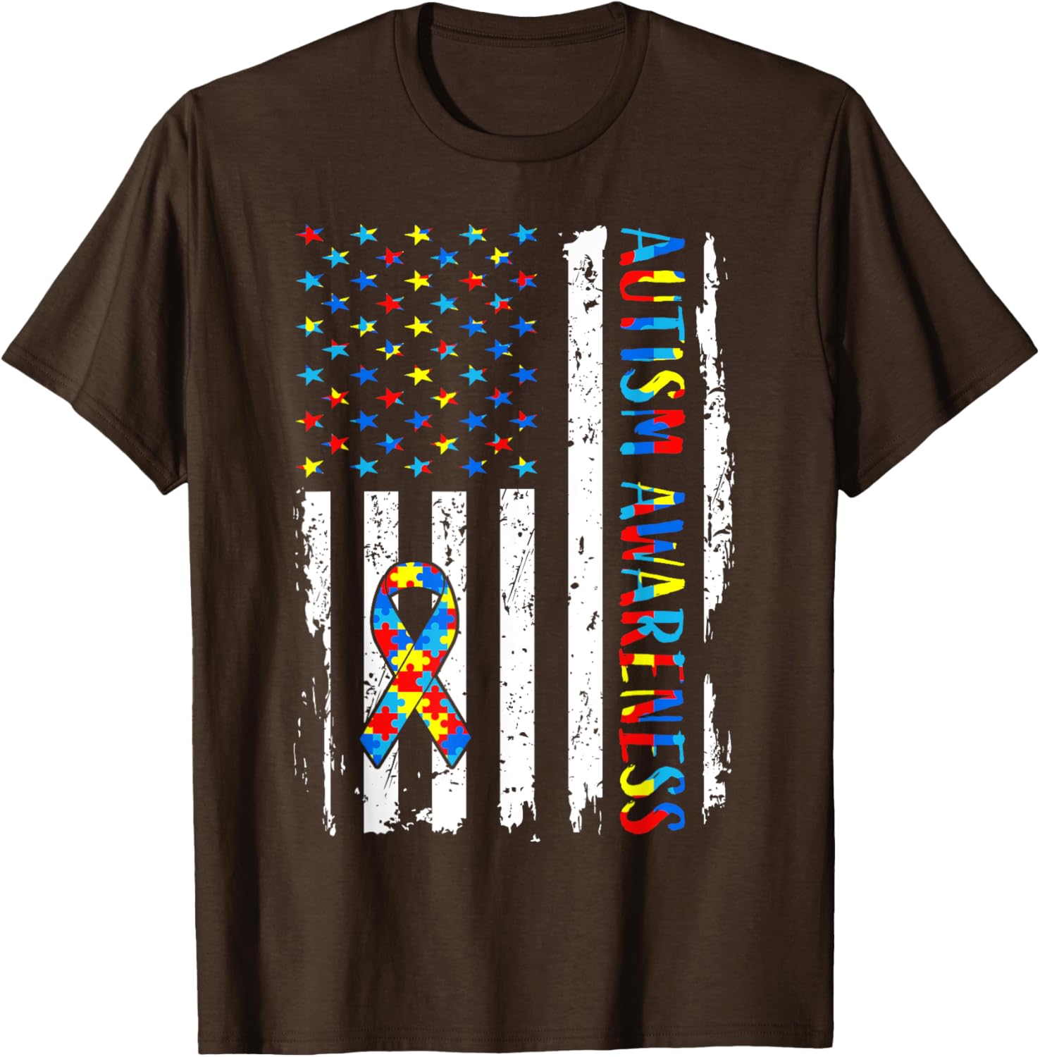 Autism Awareness Mom Dad USA flag Autistic Awareness Autism