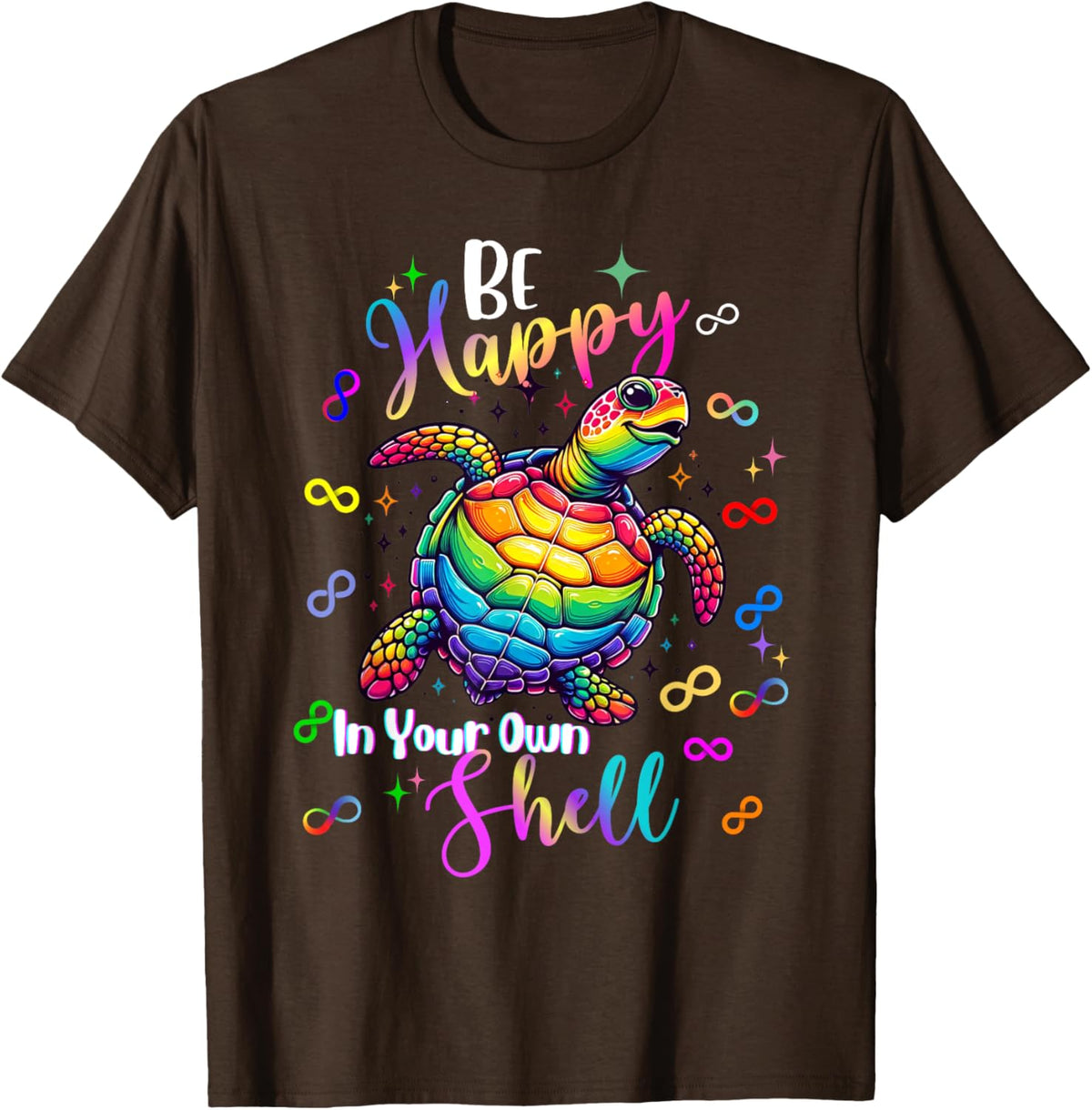 Rainbow Turtle Be Happy In Your Own Shell Autism Awareness