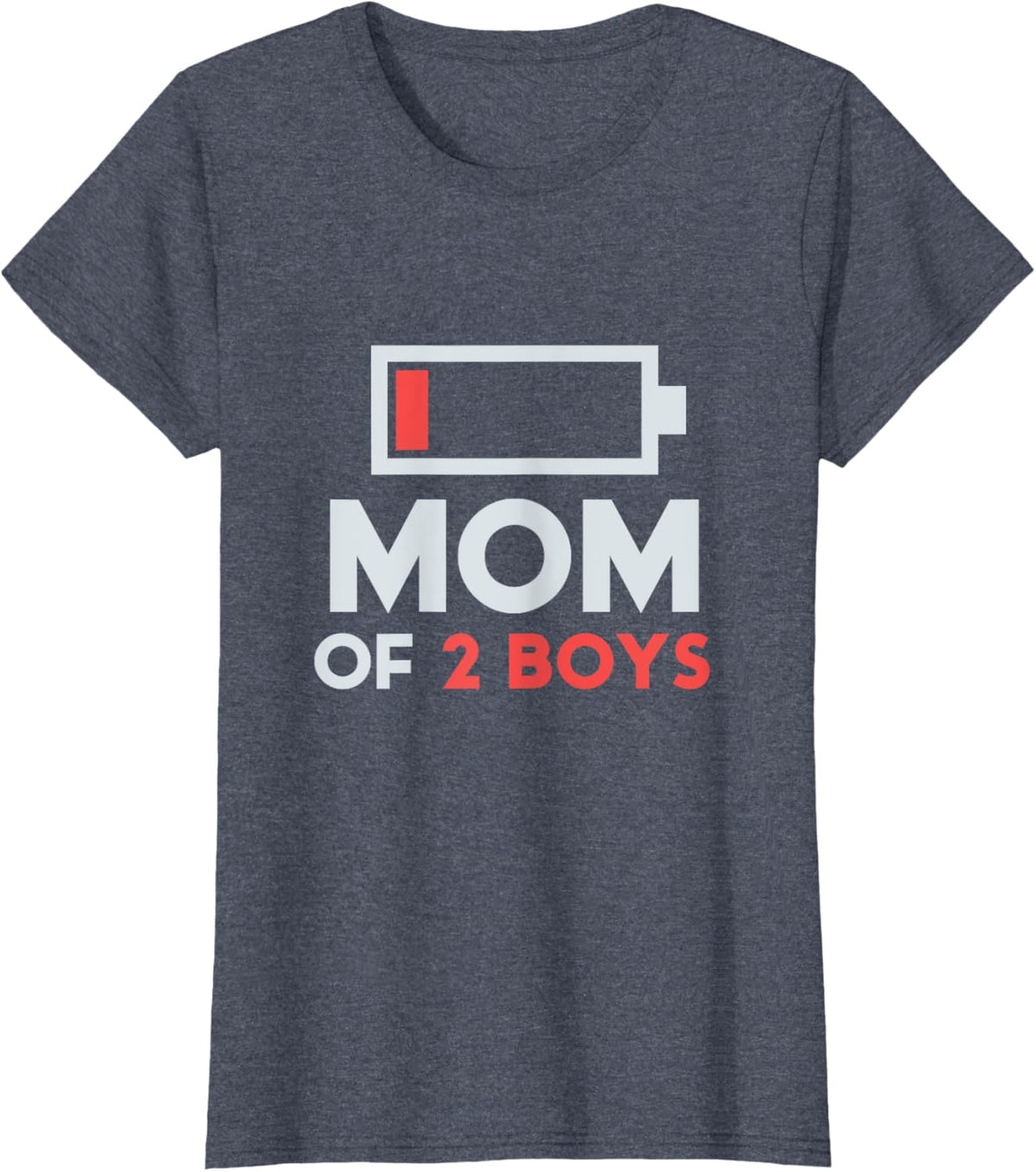 Mom of 2 Boys Gift from Son Mothers Day Birthday Women Mother Shirt