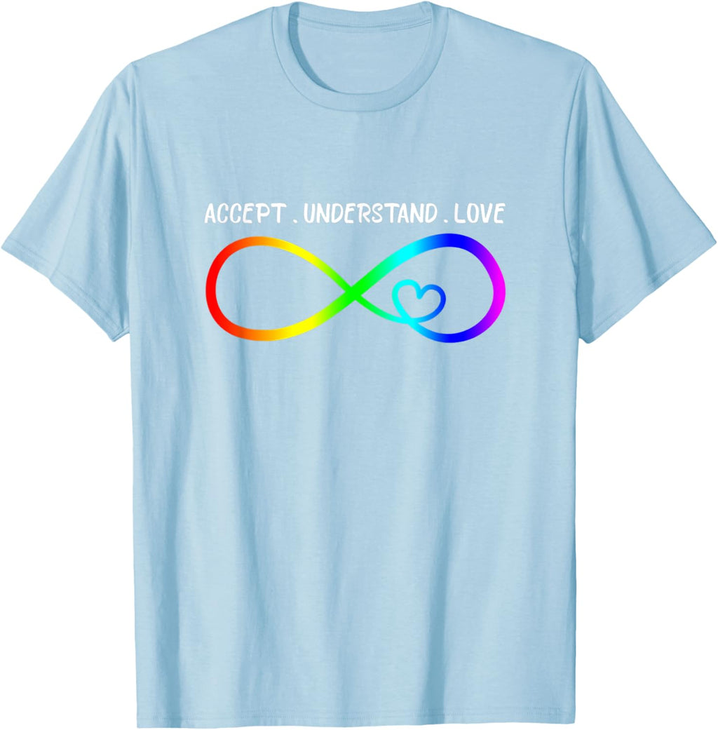 Accept Understand Love Heart Infinity Autism Awareness