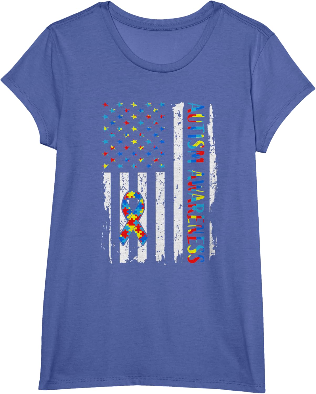 Autism Awareness Mom Dad USA flag Autistic Awareness Autism