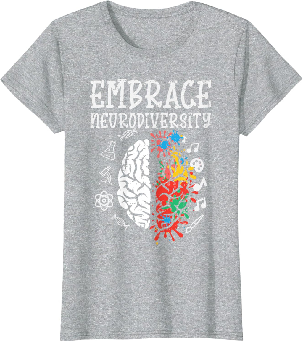 Embrace Neurodiversity Autism Awareness ASD Men Women Kids