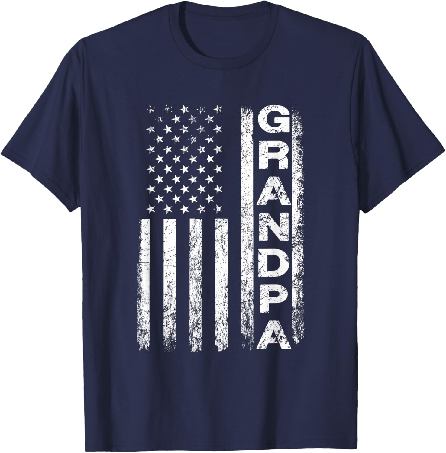 Grandpa Vintage American Flag Father's Day 4th of July Papa