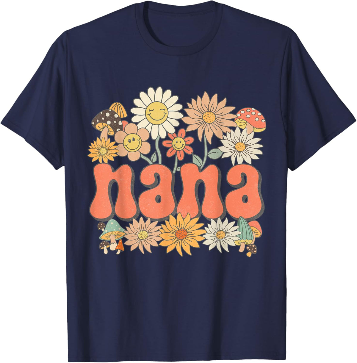 Groovy Nana Floral Hippie Retro Daisy Flower Mother's Day
