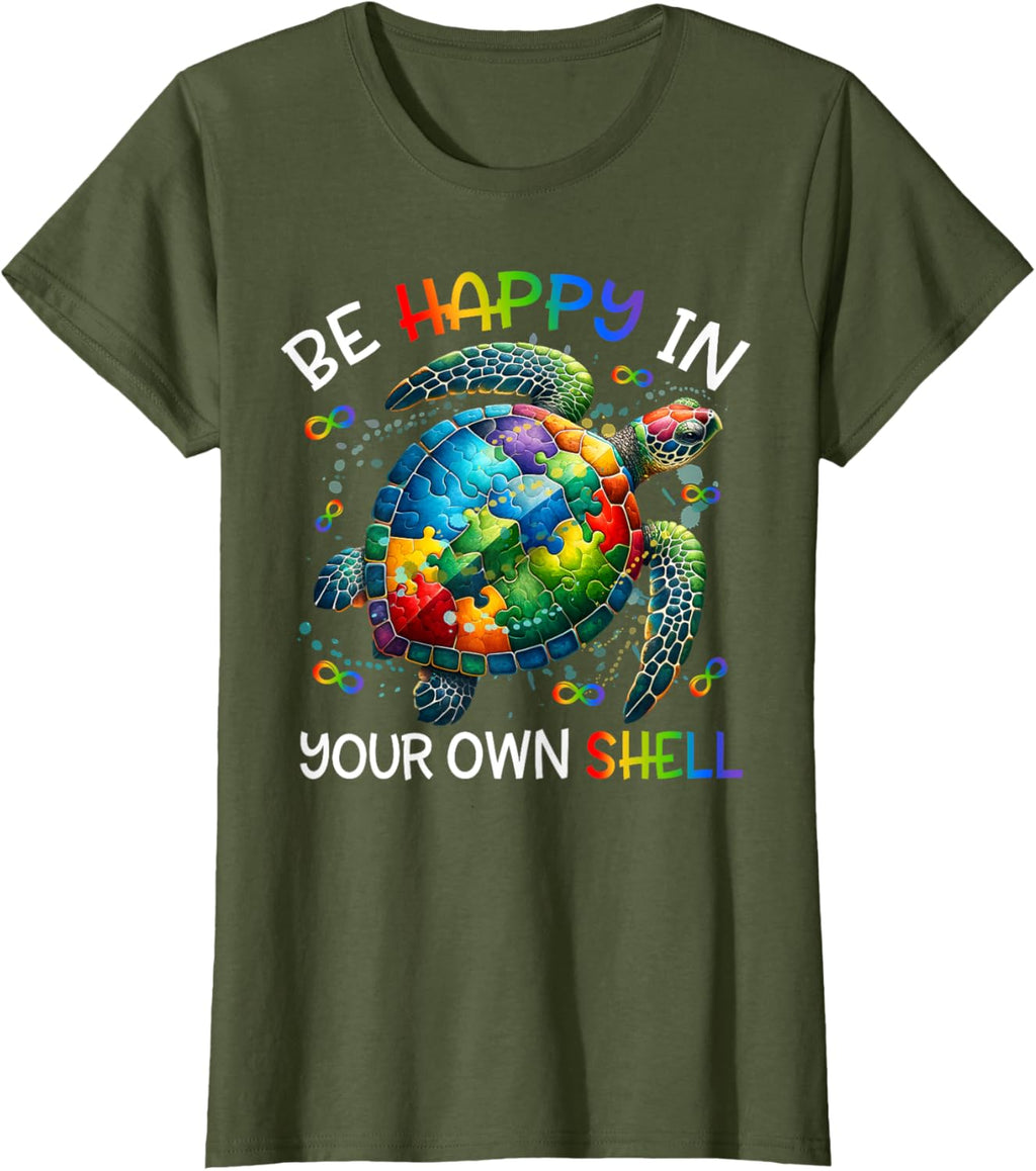 Puzzle Turtle Be Happy In Your Own Shell Autism Awareness