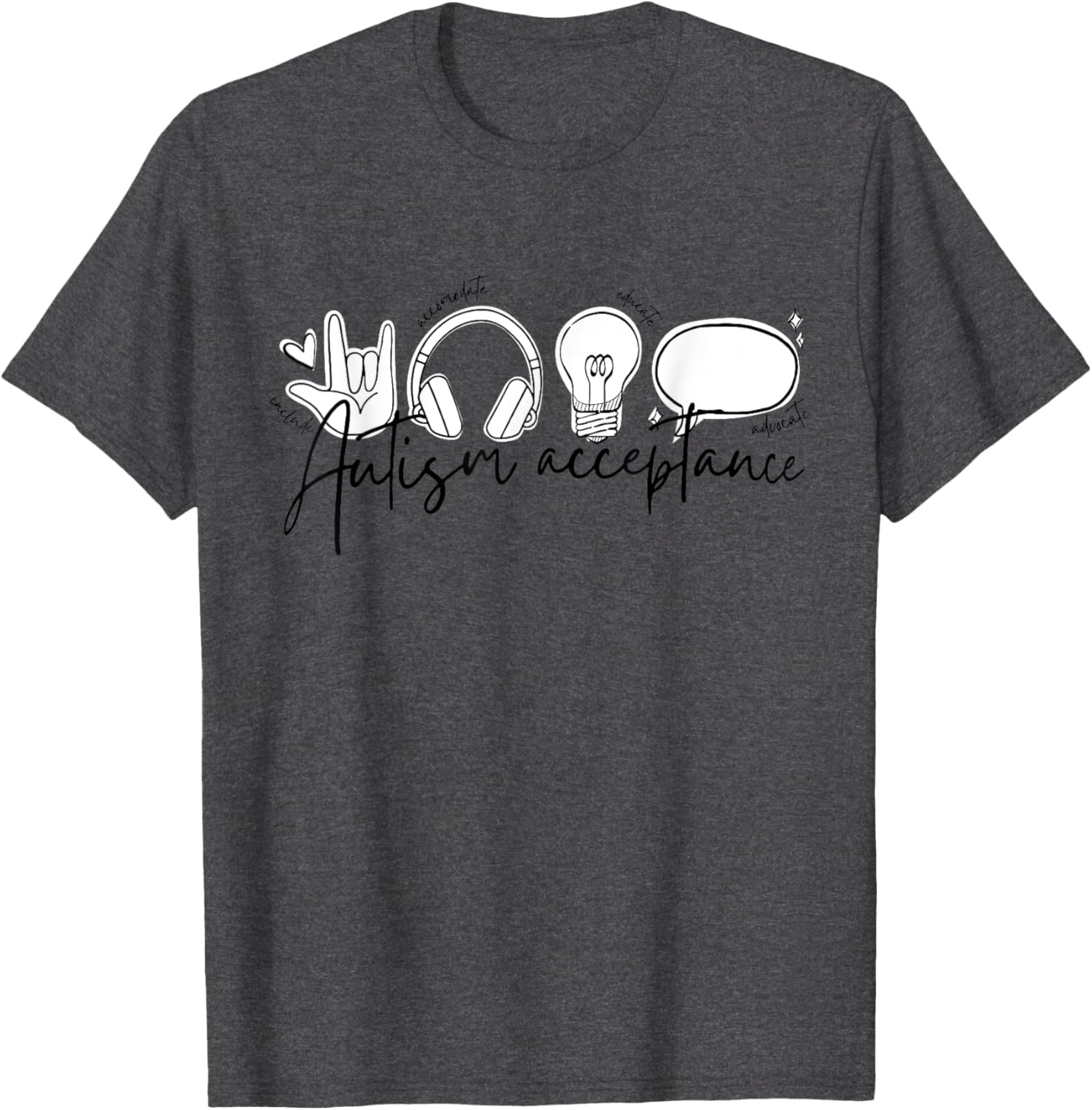 Autism Awareness Acceptance Shirt Support Mom Women Kid