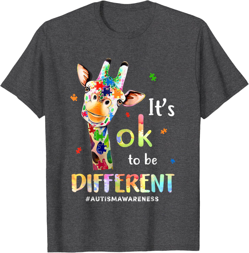 Its Ok To Be Different Autism Awareness Giraffe