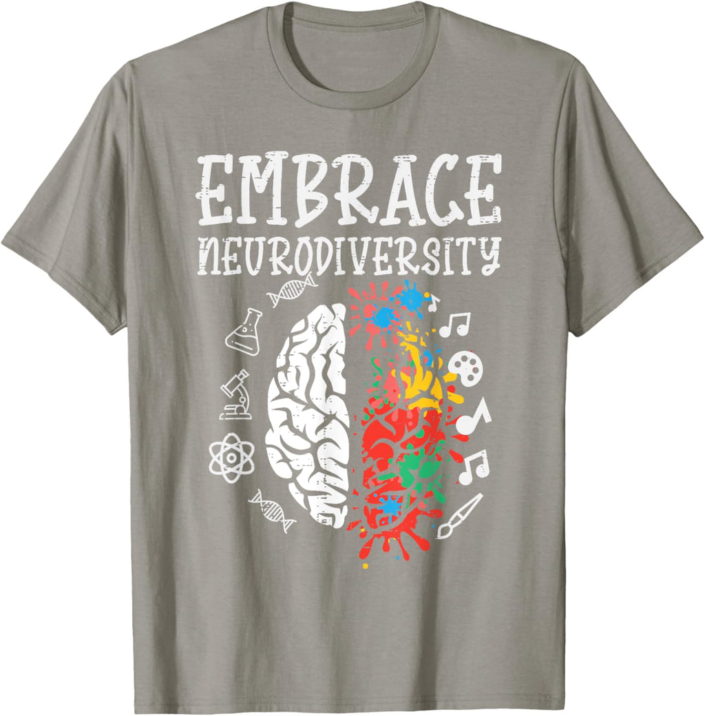 Embrace Neurodiversity Autism Awareness ASD Men Women Kids