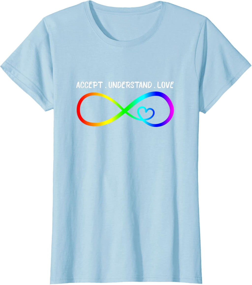 Accept Understand Love Heart Infinity Autism Awareness