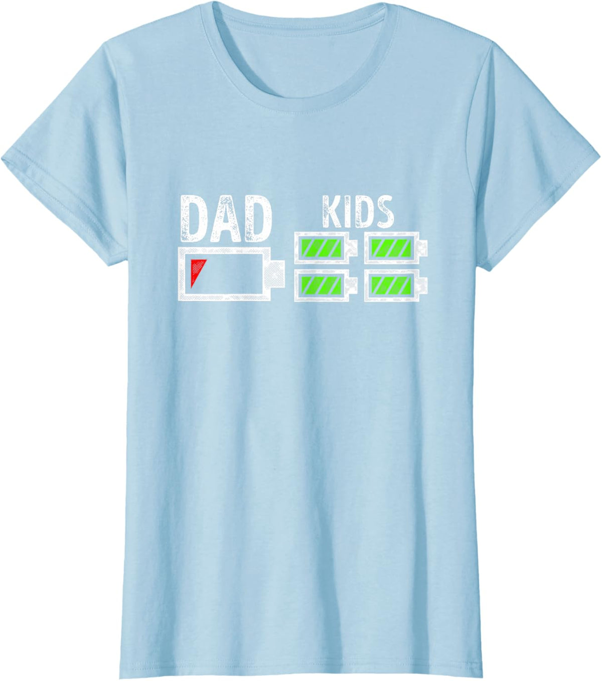 Dad of Four Low Battery Funny Father of 4 Kids Dad