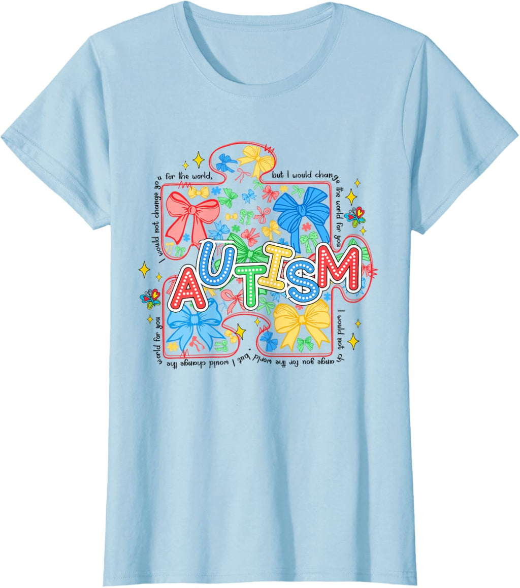 Autism Awareness Coquette Bow Autism Awareness Puzzle Piece