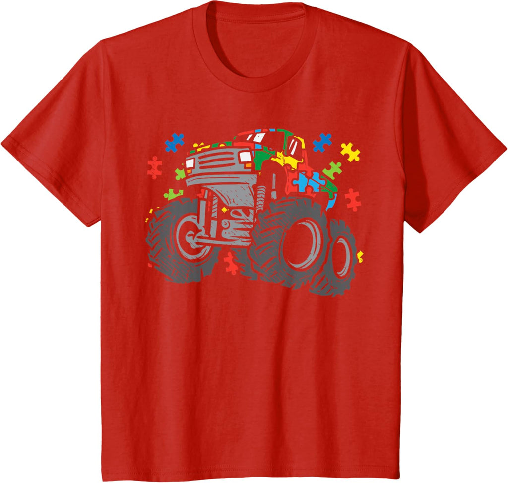 Kids Monster Truck Puzzles Cute Kids Autism Awareness ASD Boys