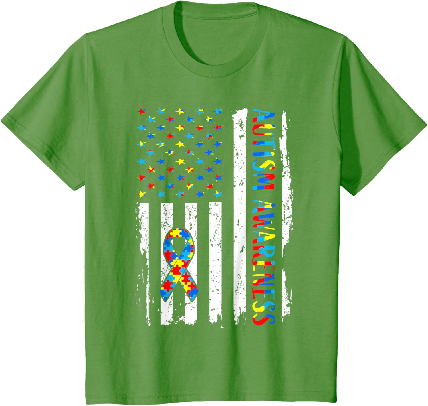 Autism Awareness Mom Dad USA flag Autistic Awareness Autism