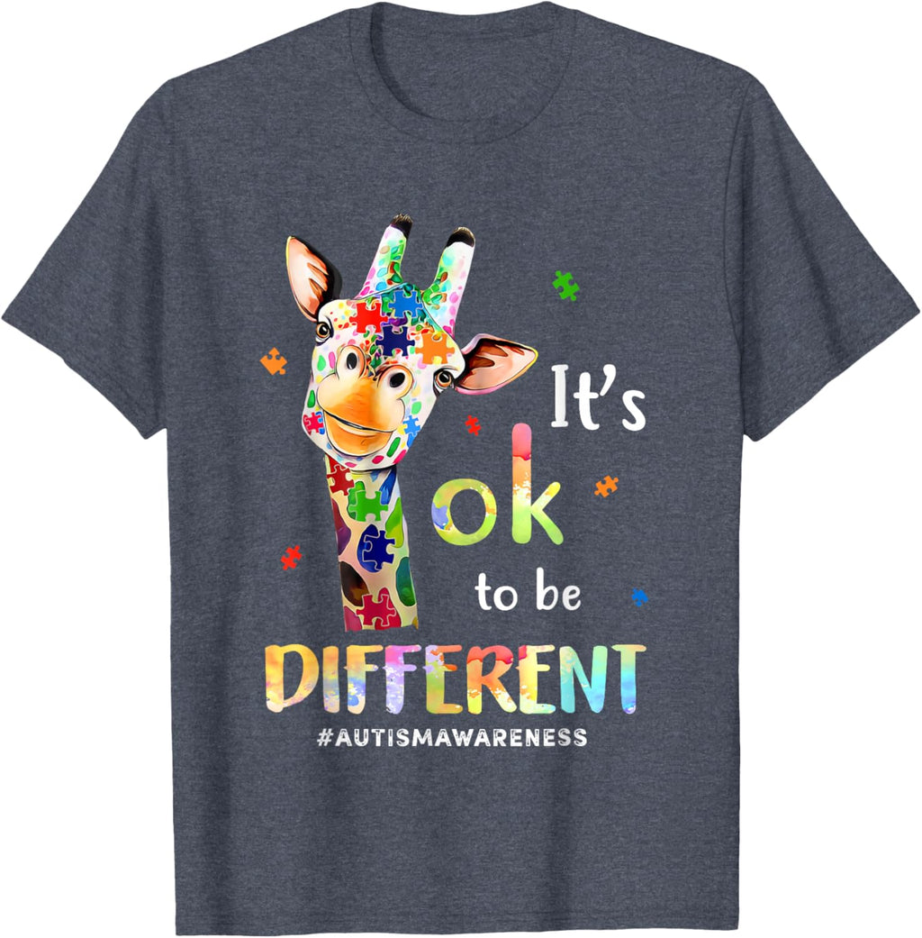 Its Ok To Be Different Autism Awareness Giraffe