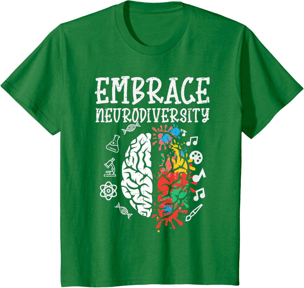 Embrace Neurodiversity Autism Awareness ASD Men Women Kids