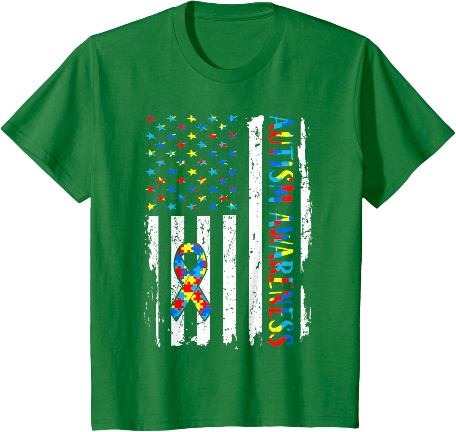 Autism Awareness Mom Dad USA flag Autistic Awareness Autism
