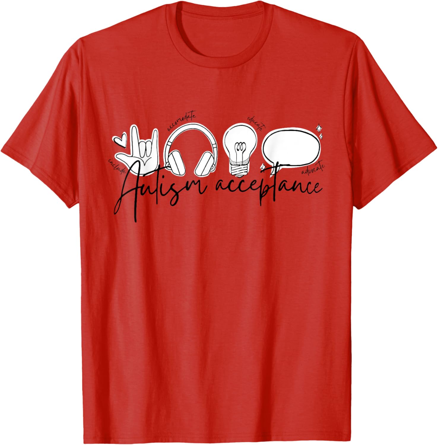 Autism Awareness Acceptance Shirt Support Mom Women Kid