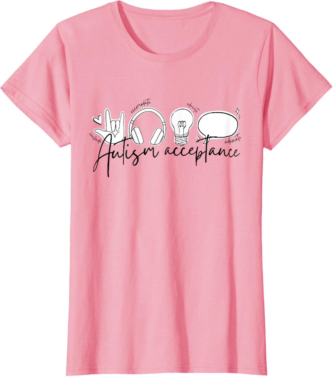 Autism Awareness Acceptance Shirt Support Mom Women Kid