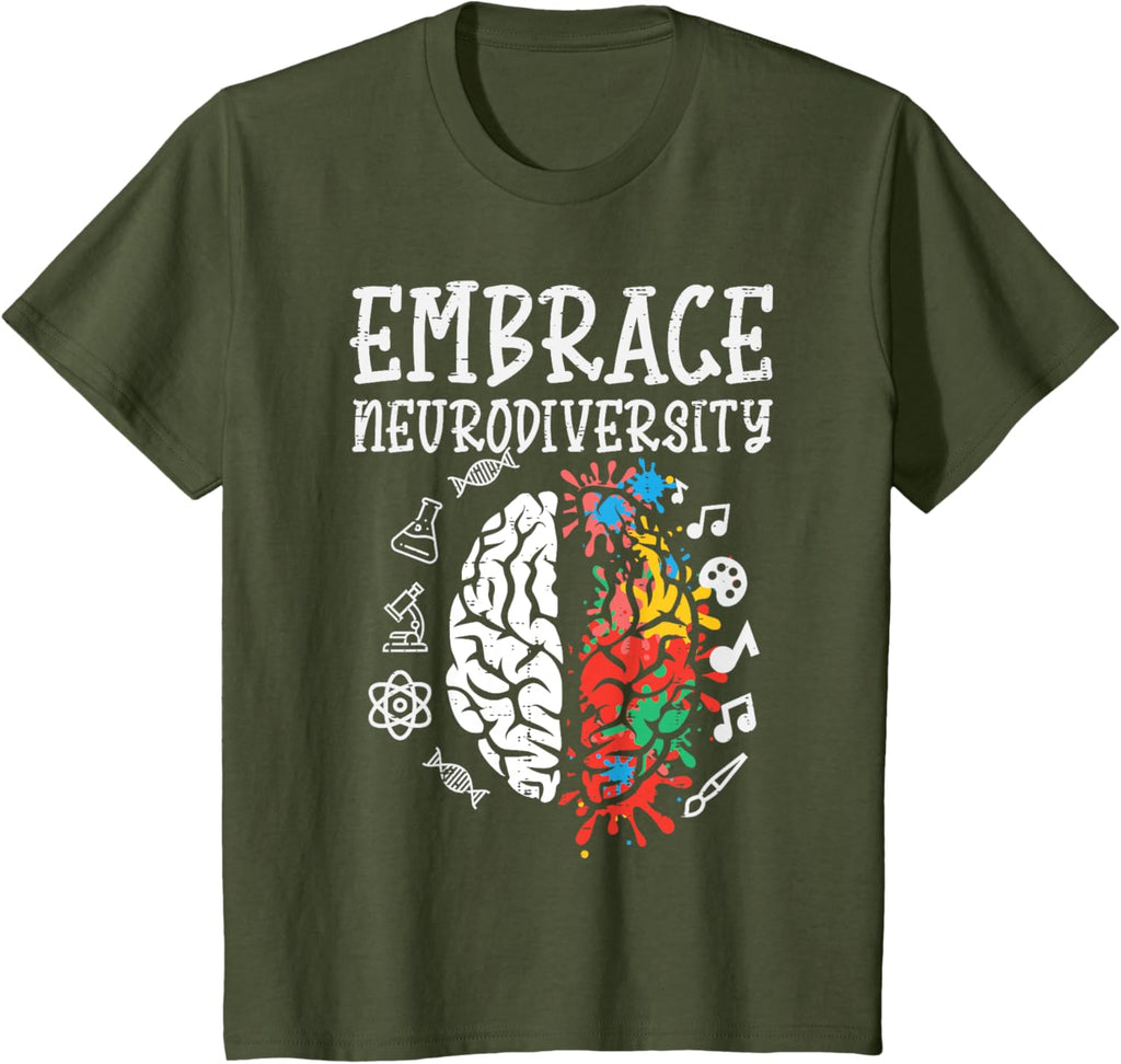 Embrace Neurodiversity Autism Awareness ASD Men Women Kids