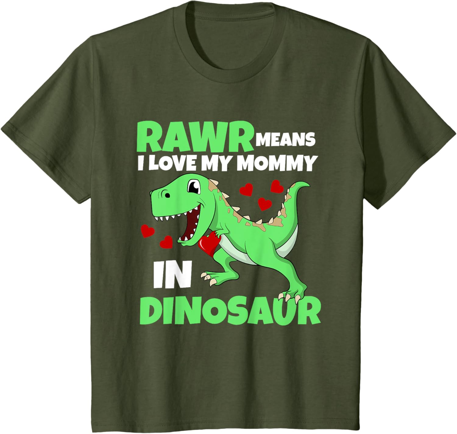 Kids I Love My Mommy Rawr Dinosaur Mom Mother's Day Toddler Boy Mother Shirt