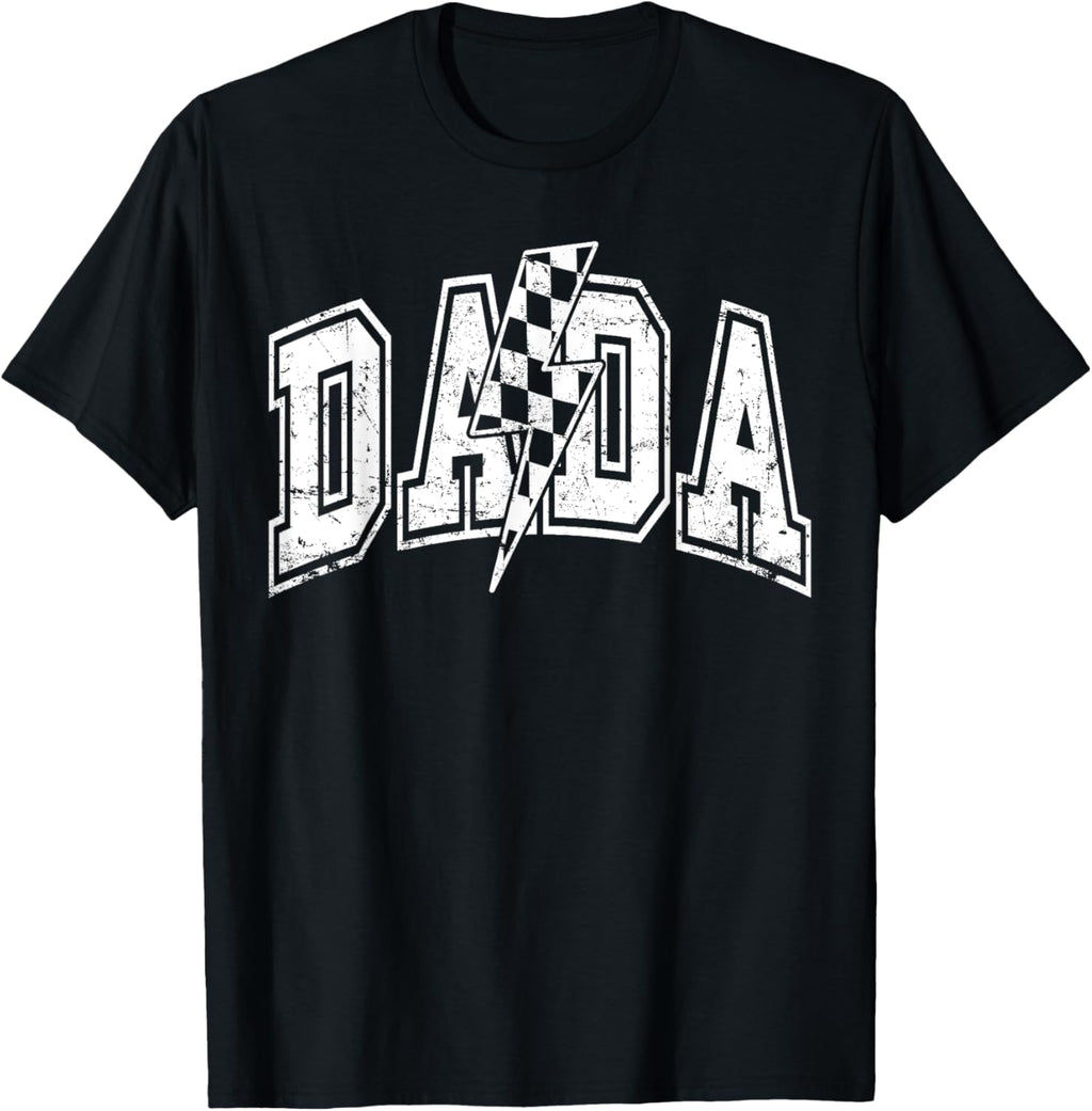 Dada Lightning Bolt Checkered Varsity Dad Men Father's Day