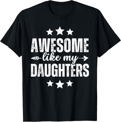 Awesome Like My Daughters Funny Fathers Day Dad Vintage