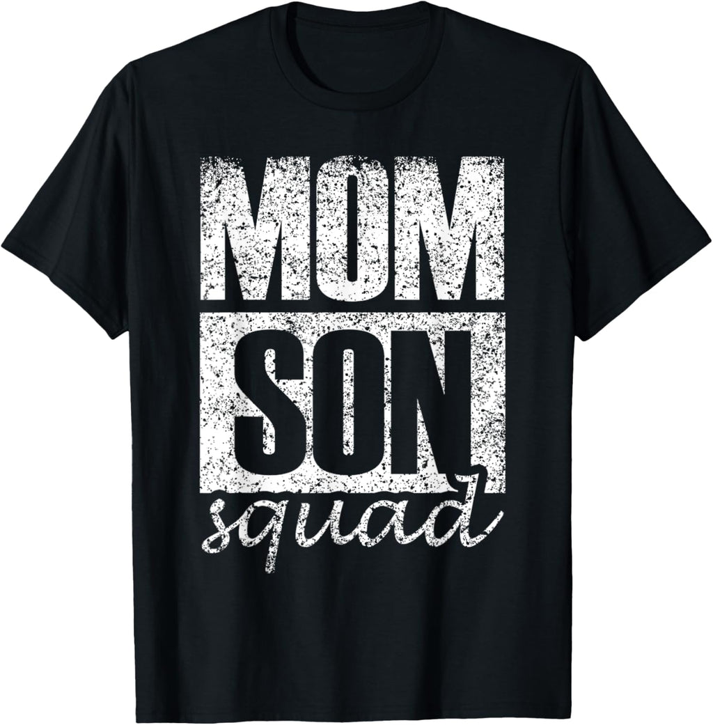 Mama Mom Son Mothers Day Love Mama Mommy Son Squad Mother's Day Matching Mom Sons Mother Son T-Shirt, Small, Black
