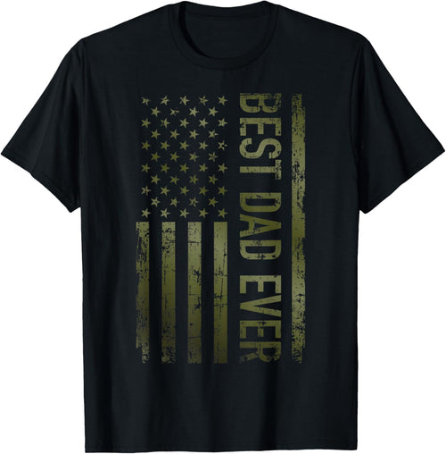 Best dad ever american military camouflage flag gift father