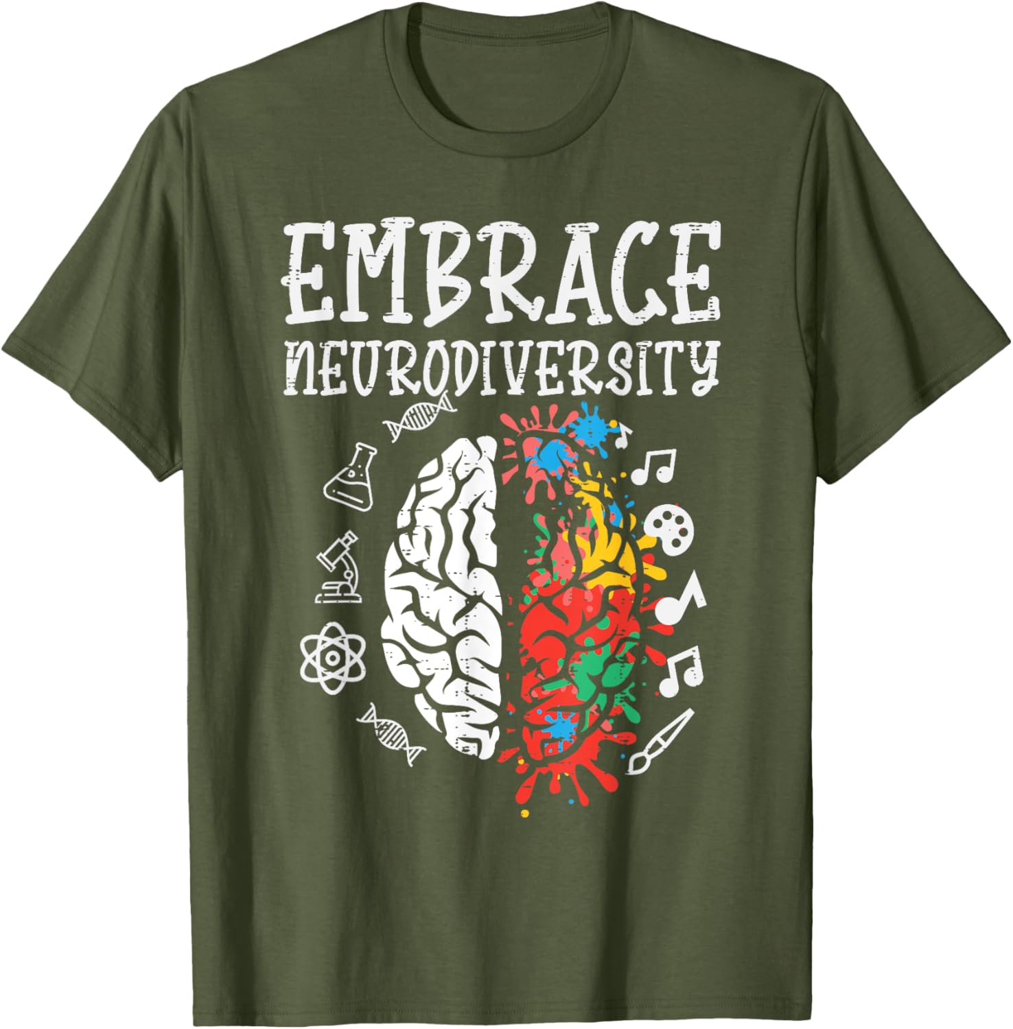 Embrace Neurodiversity Autism Awareness ASD Men Women Kids